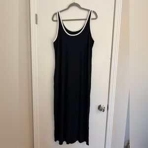 a new day Black and White Sleeveless Maxi Dress